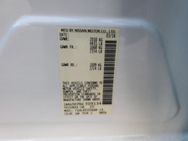 2016 NISSAN LEAF S #3291172036