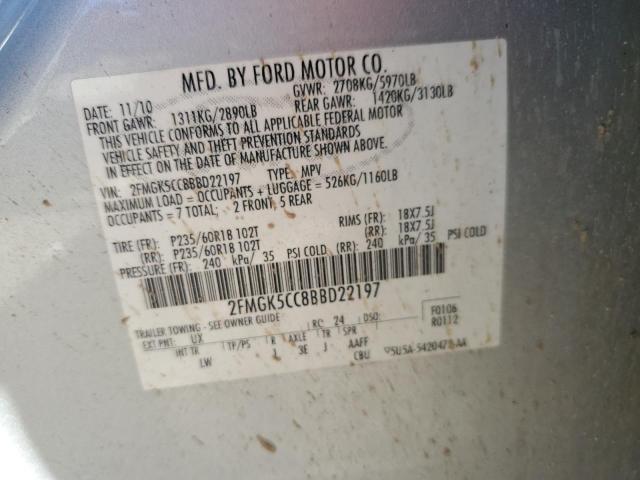 2011 FORD FLEX SEL - 2FMGK5CC8BBD22197