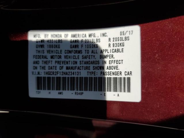 2017 HONDA ACCORD SPO - 1HGCR2F12HA234131