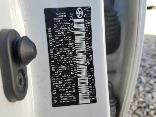 2016 TOYOTA COROLLA L - 5YFBURHE9GP559743