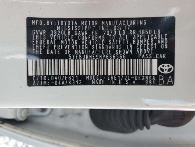 2017 TOYOTA COROLLA L - 5YFBURHE9HP666566