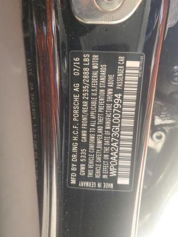 2016 PORSCHE PANAMERA 2 WP0AA2A73GL007994