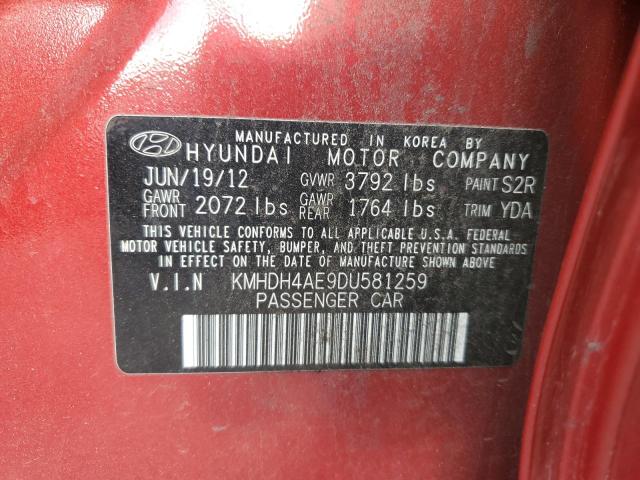 2013 HYUNDAI ELANTRA GL - KMHDH4AE9DU581259