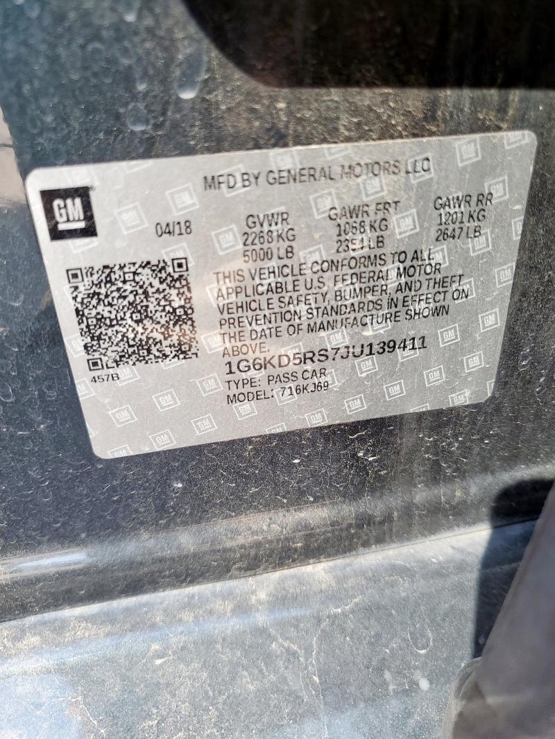 2018 CADILLAC CT6 LUXURY 1G6KD5RS7JU139411