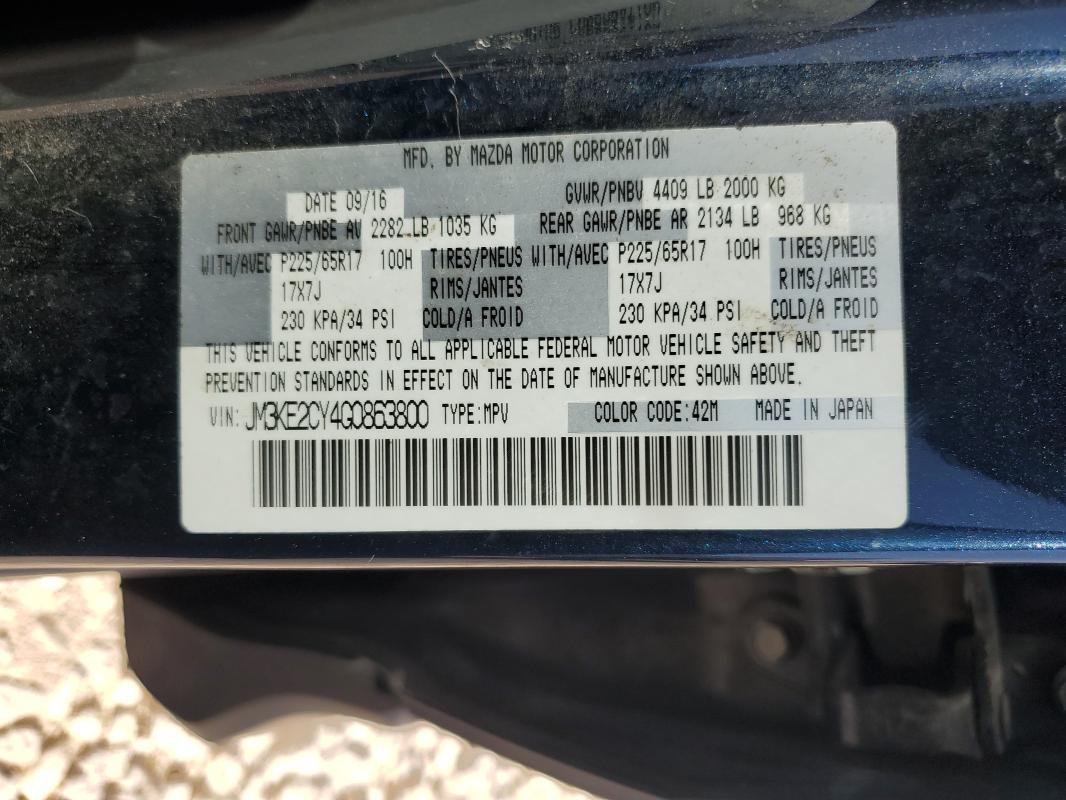 2016 MAZDA CX-5 TOURI - JM3KE2CY4G0863800