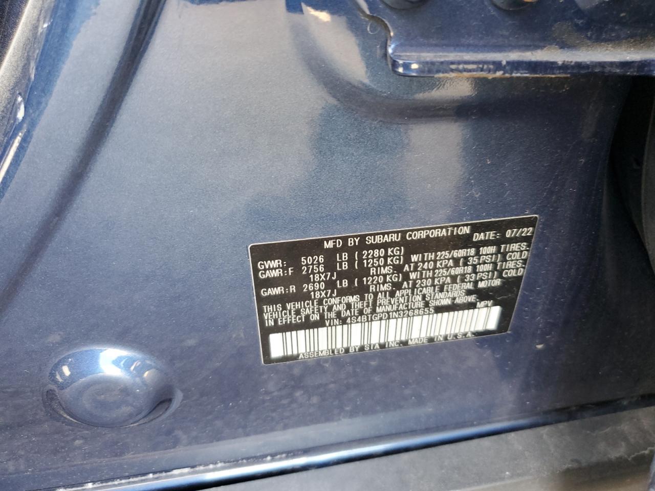 SUBARU OUTBACK TOURING