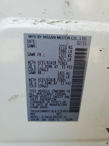 2015 NISSAN PATHFINDER - 5N1AR2MM8FC645940