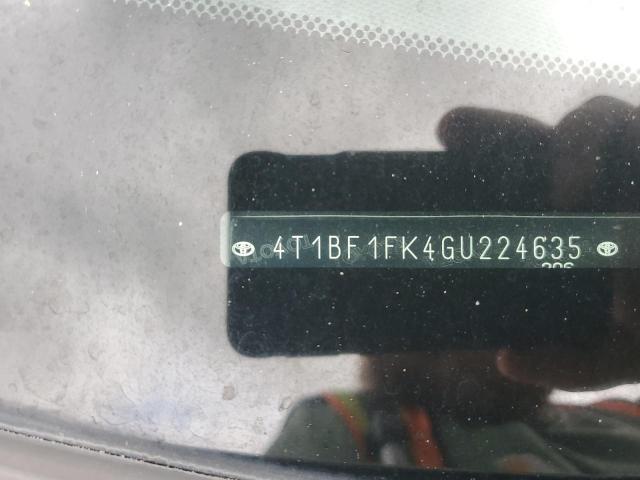 2016 TOYOTA CAMRY LE 4T1BF1FK4GU224635