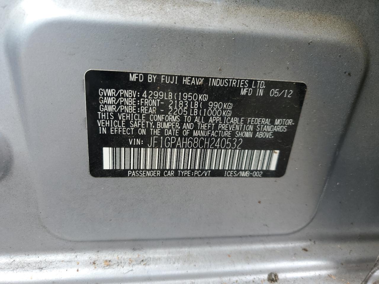 SUBARU IMPREZA LIMITED