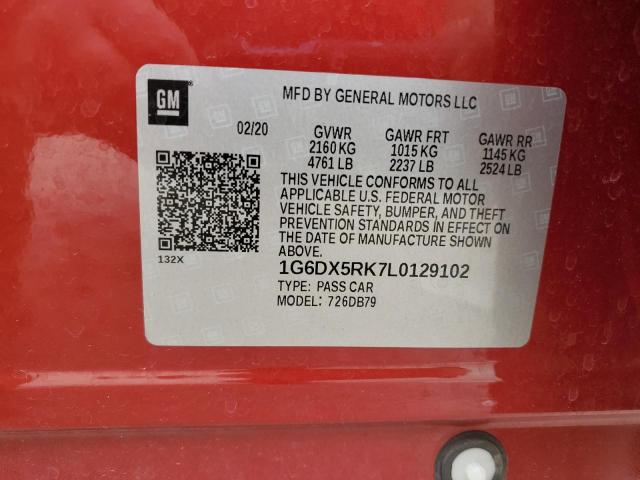 2020 CADILLAC CT5 LUXURY 1G6DX5RK7L0129102