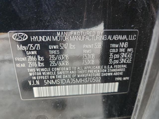 2021 HYUNDAI SANTA FE SE 5NMS1DAJ5MH370502