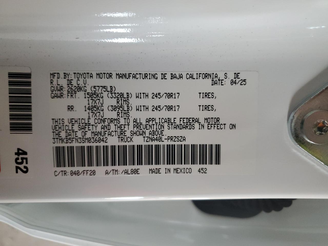 TOYOTA TACOMA DOUBLE CAB