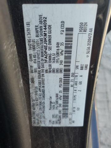 2019 FORD FIESTA SE - 3FADP4EJ9KM144092