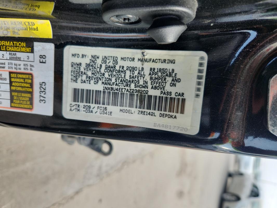 2010 TOYOTA COROLLA BA - 1NXBU4EE7AZ238202