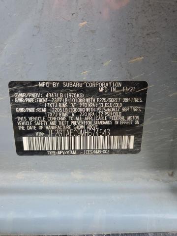 2021 SUBARU CROSSTREK - JF2GTAEC9MH674543