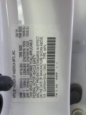 2016 HONDA CR-V LX - 5J6RM4H30GL113600