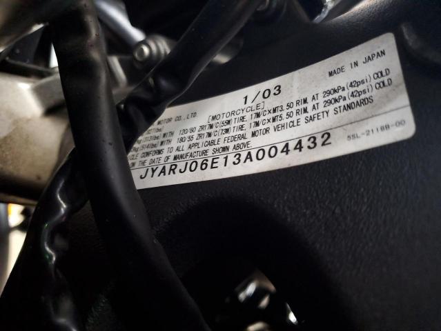 2003 YAMAHA YZFR6 L JYARJ06E13A004432