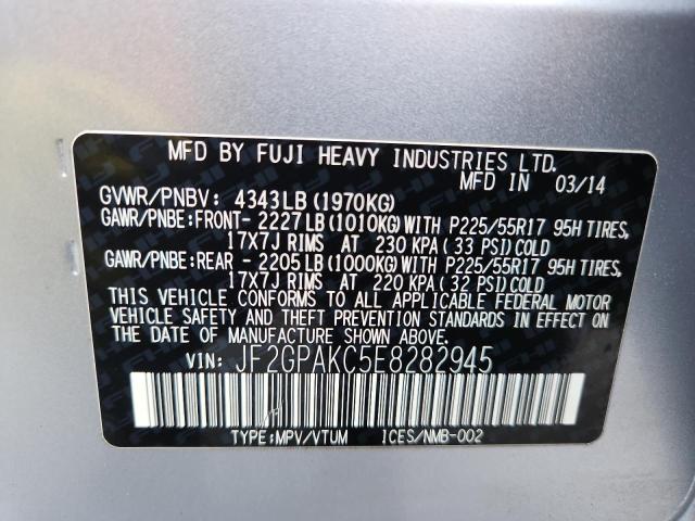 2014 SUBARU XV CROSSTREK 2.0 LIMITED - JF2GPAKC5E8282945