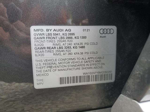 2021 AUDI Q5 E PREMI WA1G2AFY9M2050251