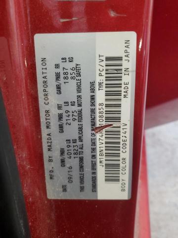 2017 MAZDA 3 TOURING JM1BN1V74H1108858