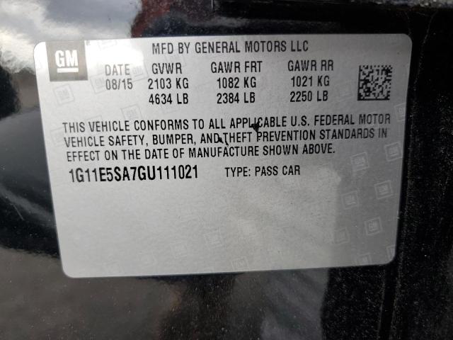 2016 CHEVROLET MALIBU LIMITED LTZ 1G11E5SA7GU111021