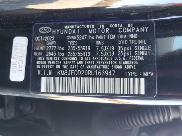 2024 HYUNDAI TUCSON LIM KM8JFDD29RU163947