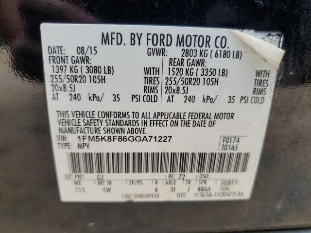 2016 FORD EXPLORER L #3296240415