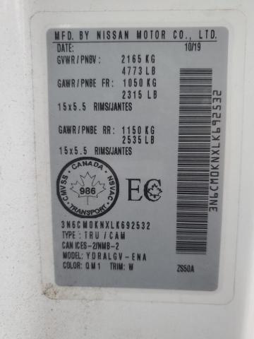 2020 NISSAN NV200 2.5S 3N6CM0KNXLK692532