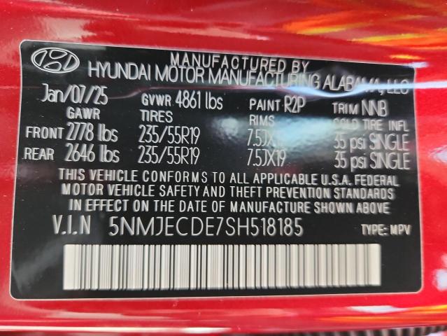 2025 HYUNDAI TUCSON LIM 5NMJECDE7SH518185