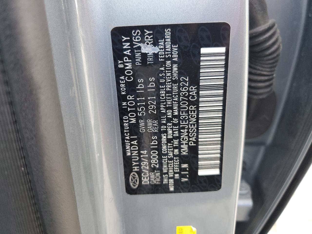 HYUNDAI GENESIS 3.8L