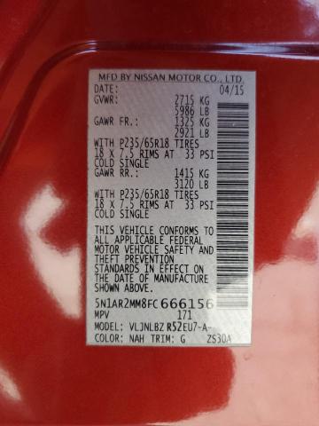 2015 NISSAN PATHFINDER #3292438704