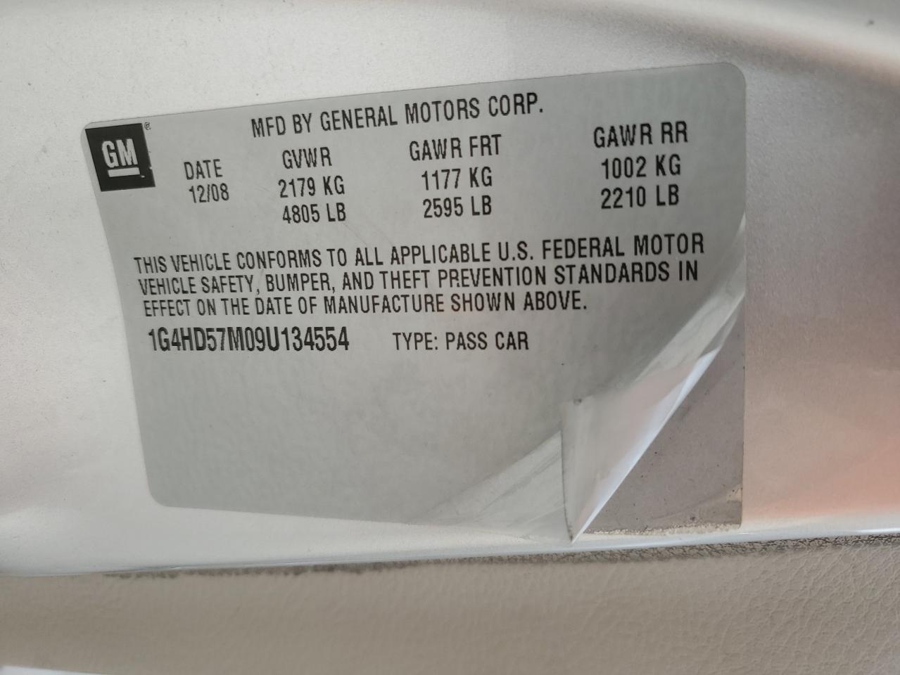 Lot #3280442168 2009 BUICK LUCERNE CX