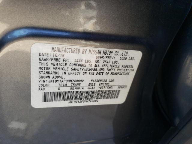 2017 INFINITI Q70 3.7 JN1BY1AP0HM740092