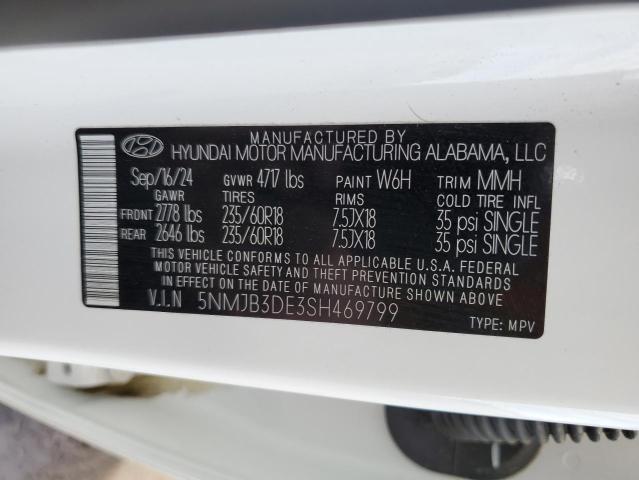 2025 HYUNDAI TUCSON SEL 5NMJB3DE3SH469799