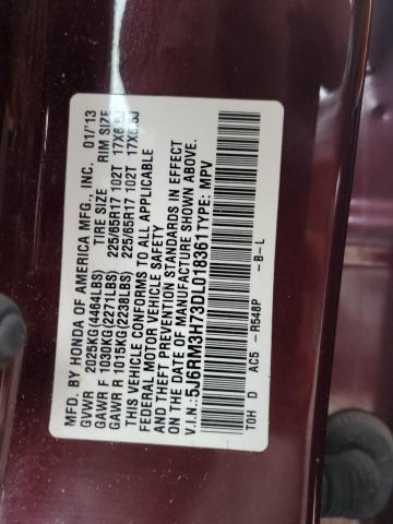 2013 HONDA CR-V EXL - 5J6RM3H73DL018361