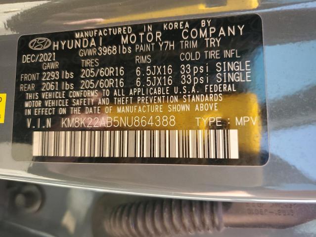 2022 HYUNDAI KONA SEL - KM8K22AB5NU864388