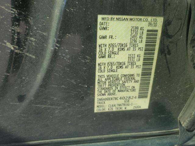 2011 NISSAN FRONTIER S - 1N6AD0ER7BC402824