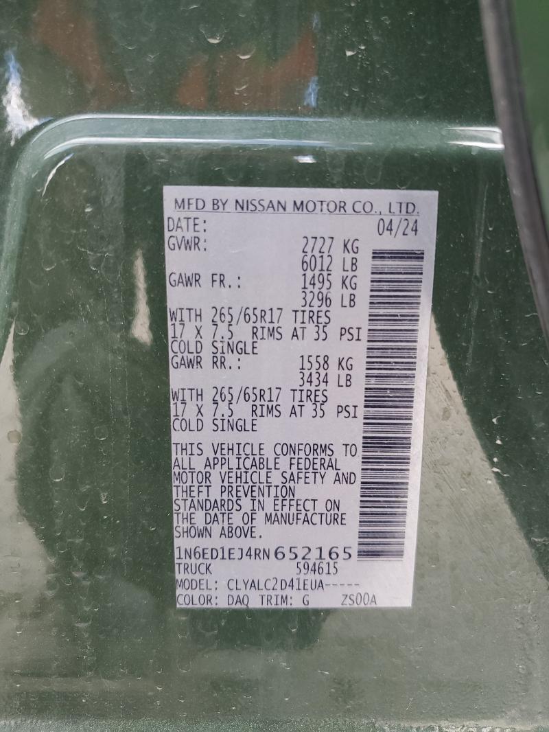 2024 NISSAN FRONTIER S #3284577322