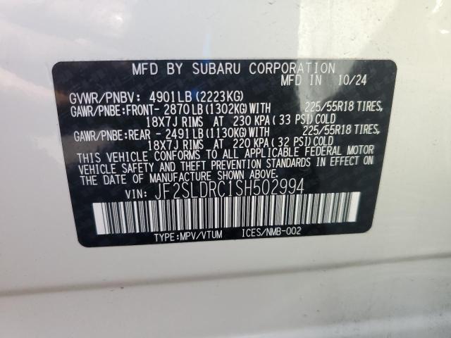 2025 SUBARU FORESTER L #3304934544