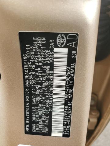 2011 TOYOTA COROLLA BASE #3302816905