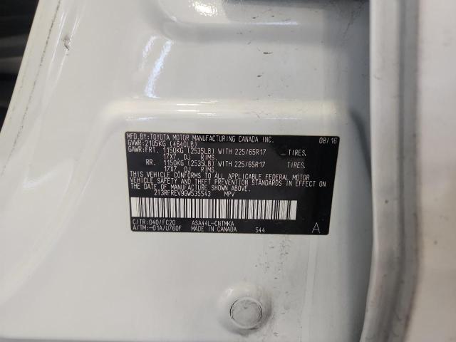 2016 TOYOTA RAV4 XLE - 2T3RFREV9GW535543