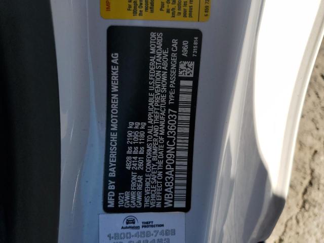 2022 BMW M440I WBA83AP09NCJ36037