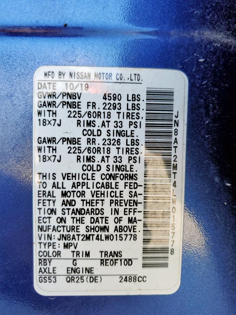 2020 NISSAN ROGUE S - JN8AT2MT4LW015778