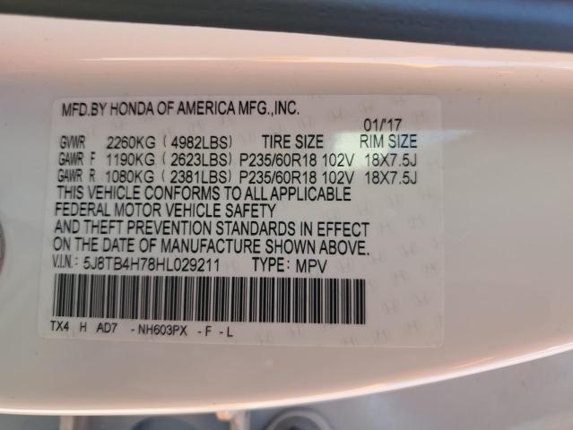 2017 ACURA RDX ADVANC 5J8TB4H78HL029211