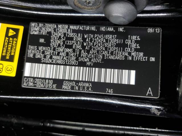 2013 TOYOTA HIGHLANDER #3304608445