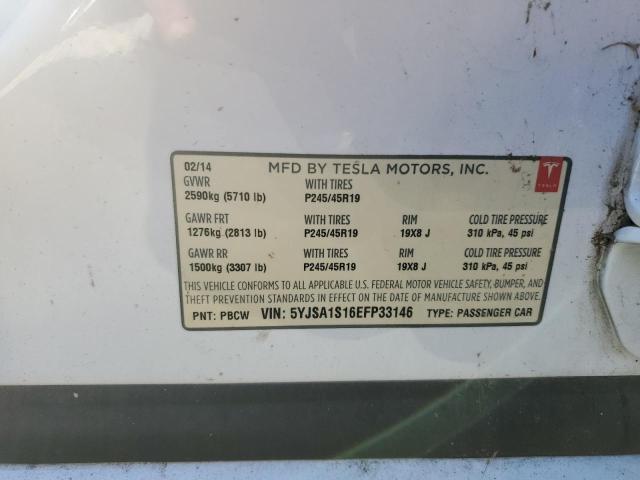 2014 TESLA MODEL S - 5YJSA1S16EFP33146