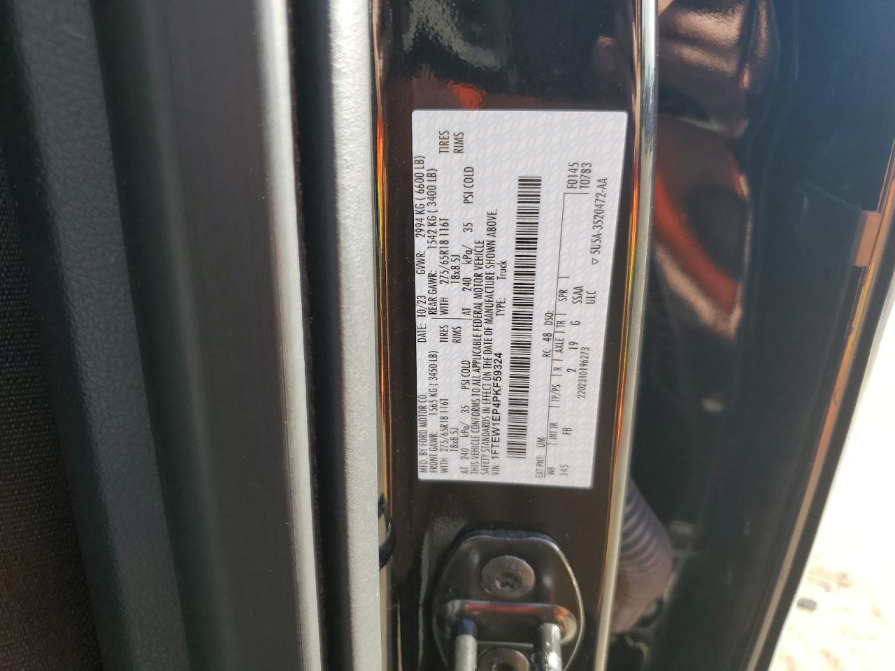 Lot #3291198976 2023 FORD F150 SUPERCREW