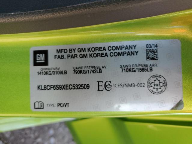 2014 CHEVROLET SPARK 2LT - KL8CF6S9XEC532509