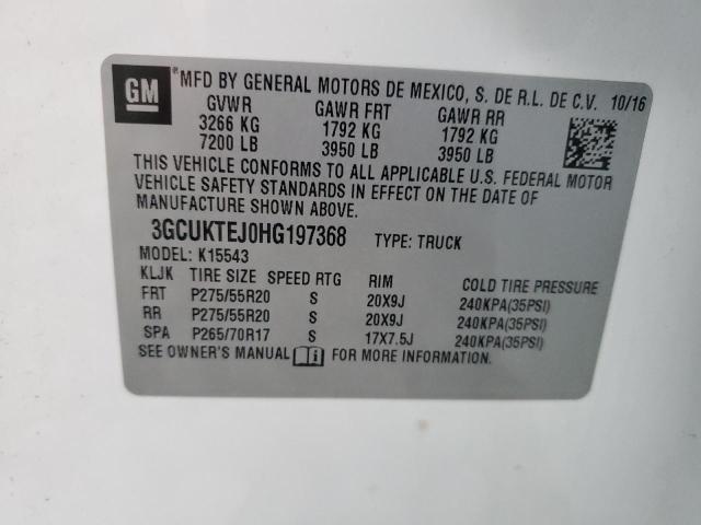 2017 CHEVROLET SILVERADO - 3GCUKTEJ0HG197368