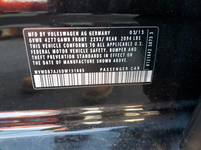 2013 VOLKSWAGEN GOLF #3266956053